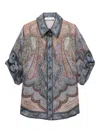 Zimmermann Shirt Wanderlust Short Sleeve In Multi