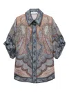 Zimmermann Shirt Wanderlust Short Sleeve In Multi