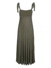 Zimmermann Wanderlust Metallic Ribbed-knit Maxi Dress In Green