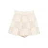 Zimmermann Wanderlust Crocheted Embroidered Cotton-blend Shorts In Neutral