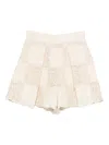Zimmermann Wanderlust Crocheted Embroidered Cotton-blend Shorts In White