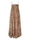 Zimmermann Wanderlust Zebra-print Midi Dress In Multi