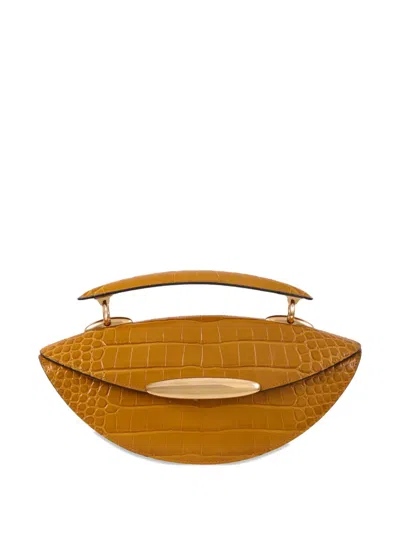 Zimmermann Wavelength Crocodile-effect Tote Bag In Orange