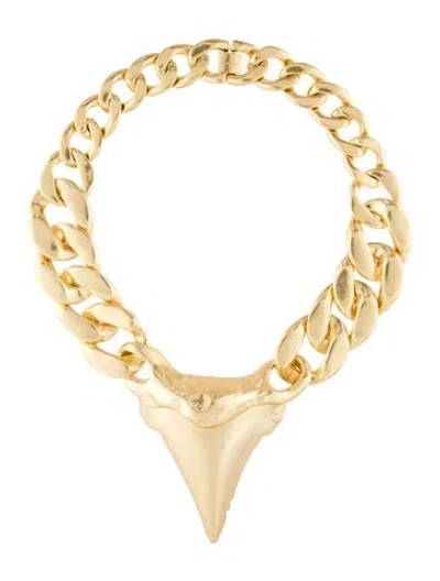 Pre-owned Zimmermann Wavelength Surf Link Shark Tooth Pendant Necklace, 17" In Multicolor