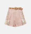 Zimmermann Waverly Tuck Short Pink Floral In Pink