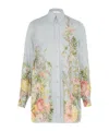 Zimmermann Floral-print Silk-habotai Shirt In White
