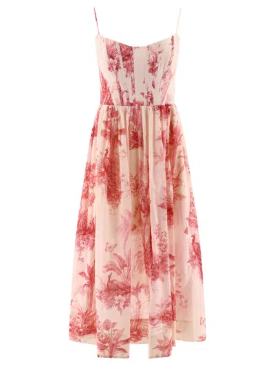 Zimmermann Waverly Corset Dresses Pink In 粉色的