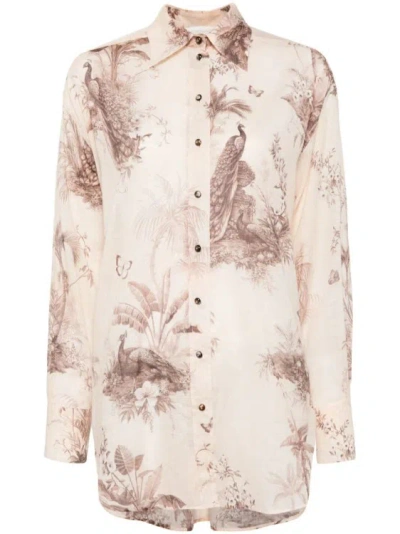 Zimmermann Waverly Cotton Shirt In Multi