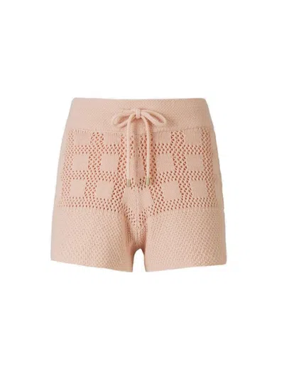 Zimmermann Waverly Crochet Shorts In Pink