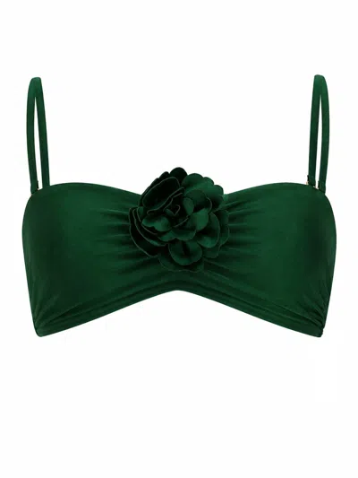 Zimmermann Waverly Flower Bandeau Bra In Green