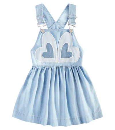 Zimmermann Kids' Waverly Heart Denim Dress In Blueberry
