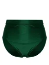 Zimmermann Waverly High-waist Bikini Bottoms In Green