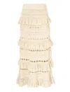 Zimmermann Waverly Midi Skirt Crochet Cream
