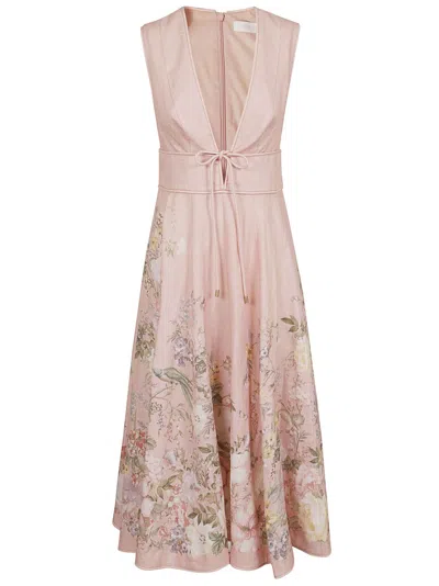 ZIMMERMANN ZIMMERMANN WAVERLY PLUNGE MIDI DRESS