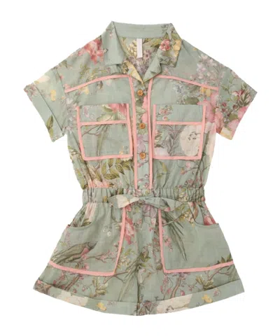 Zimmermann Waverly Pocket Detail Jumpsuit In Gray