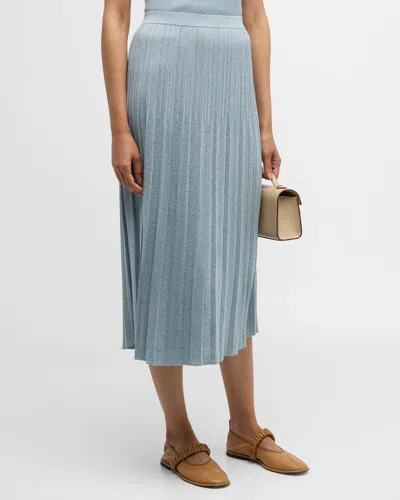 Zimmermann Waverly Rib Midi Skirt In Blue