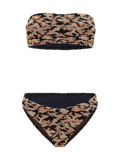 ZIMMERMANN WAVERLY TEXTURE BANDEAU BIKINI