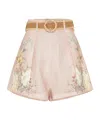 Zimmermann Waverly Tuck Short Pink Floral In Pink