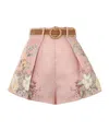Zimmermann Waverly Tuck Short Pink Floral In Pink