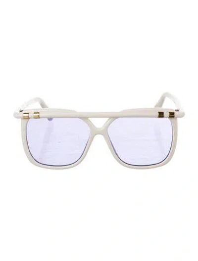 Pre-owned Zimmermann Wayfarer Gradient Sunglasses In White