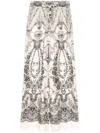 Zimmermann Women Printed Silk Crush Wide-leg Pant In Gray