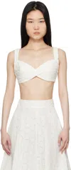 Zimmermann Women's Crush Cotton Bralette In Ivo Ivory
