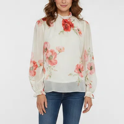 Pre-owned Zimmermann White Floral Print Voile Lightburst Billow Blouse S