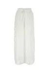 ZIMMERMANN WHITE LINEN HALLIDAY PALAZZO PANT