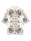 Zimmermann Ascension Leather-trimmed Broderie Anglaise Linen Shirt