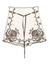 Zimmermann Ascension Embroidered Short Ivory Chocolate
