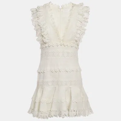 Zimmermann White Linen Wayfarer Flutter Dress