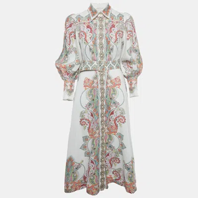 Zimmermann White Paisley Print Linen Ninety-six Filigree Dress