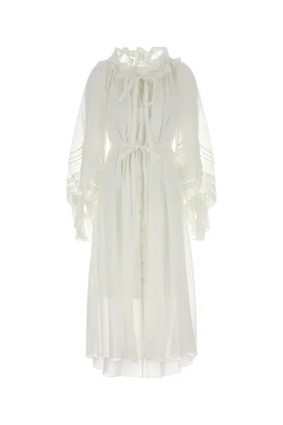 Zimmermann White Ramie Rebellion Dress