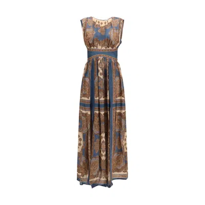 Zimmermann White Silk Casual Dress In Multi
