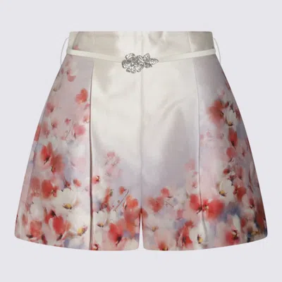 Zimmermann White Silk Shorts