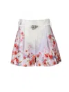Zimmermann Crystal-embellished Floral-print Silk And Cotton-blend Twill Shorts In Multi