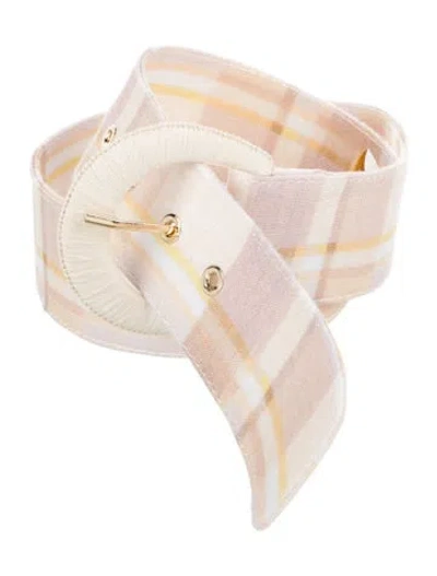 Pre-owned Zimmermann Wide Canvas Belt In Neutral