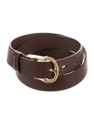 Pre-owned Zimmermann Wide Leather Belt In Brown
