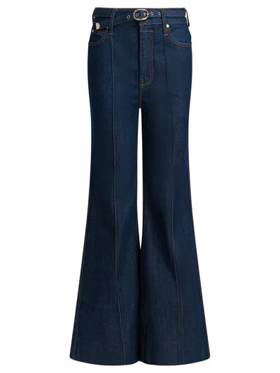 Zimmermann Wide Leg Jeans In Blue