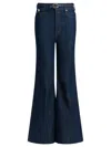 Zimmermann Wide-leg Belted Jeans In Blue