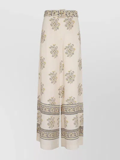 Zimmermann Wide Leg Pants In Beige