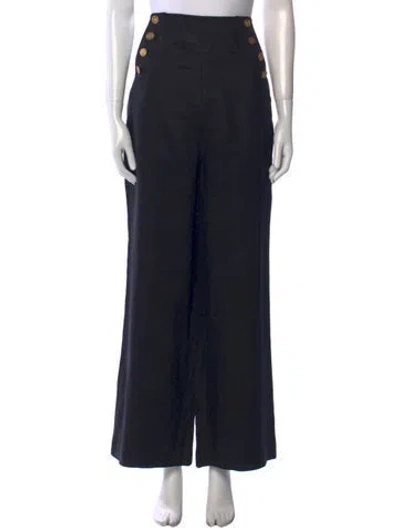 Pre-owned Zimmermann Wide Leg Pants In Black