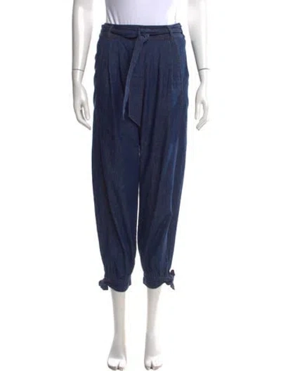 Pre-owned Zimmermann Wide Leg Pants In Blue