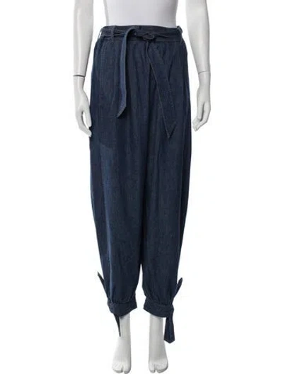 Pre-owned Zimmermann Wide Leg Pants In Blue