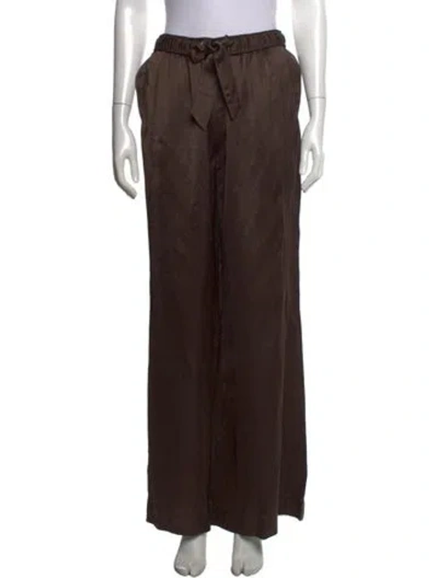 Pre-owned Zimmermann Wide Leg Pants In Brown