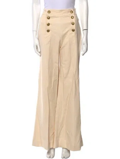 Pre-owned Zimmermann Wide Leg Pants In Neutral