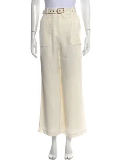 Pre-owned Zimmermann Wide Leg Pants In Neutral