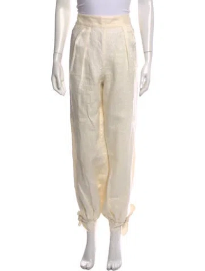 Pre-owned Zimmermann Wide Leg Pants In Neutral