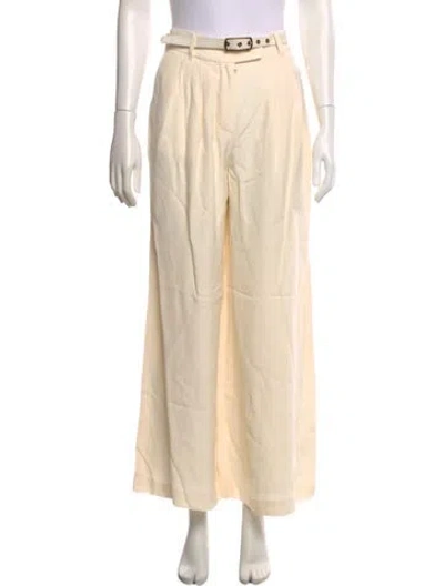 Pre-owned Zimmermann Wide Leg Pants In Neutrals