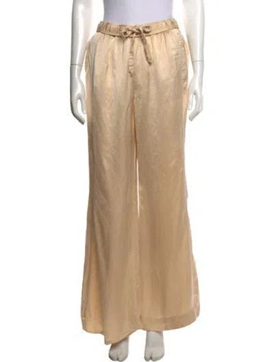 Pre-owned Zimmermann Wide Leg Pants In Neutrals